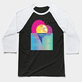 sunset kitty Baseball T-Shirt